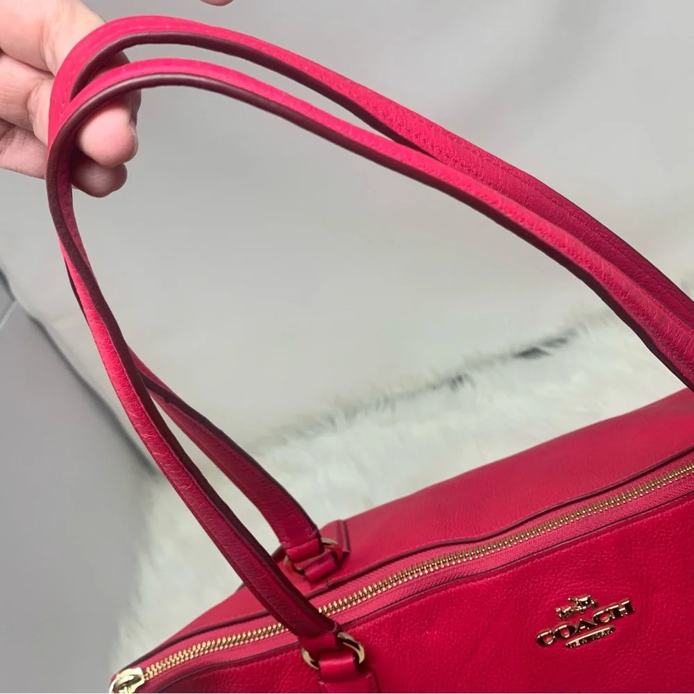 Coach Hot Pink Leather Tote Bag - Picture 14 of 15